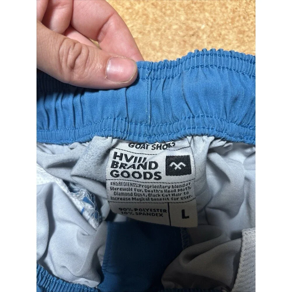HVIII Goat Shorts Mens L Blue Athletic Casual Streetwear Drawstring D1
